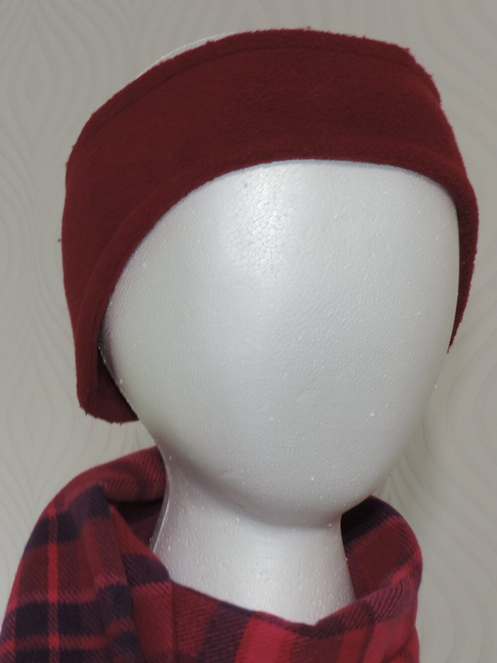 TURTLE FUR Burgundy Head Band Fleece Ear Warmer Winter Outdoors Adult Size